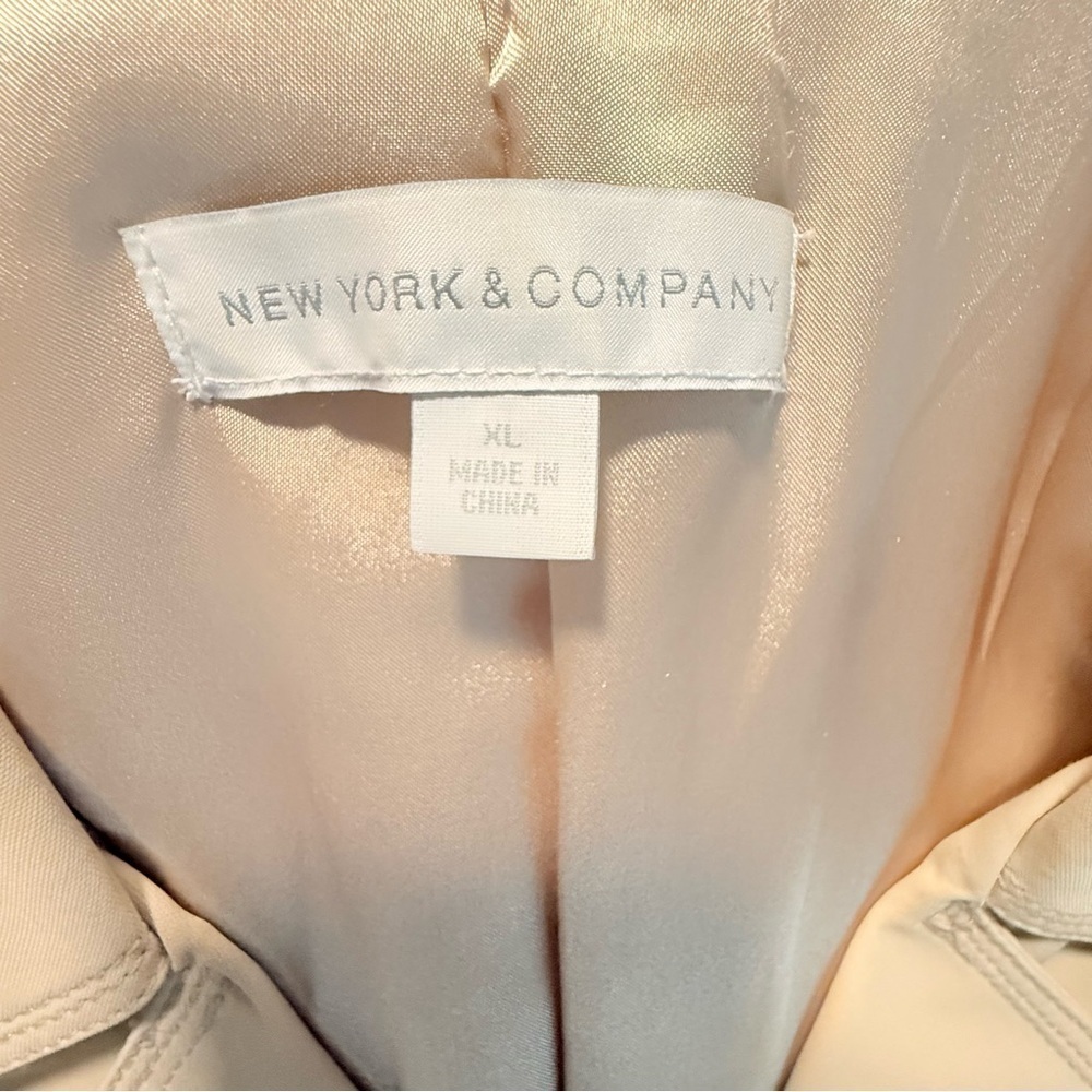 New York & Company Beige Trench Coat - Picture 6 of 7
